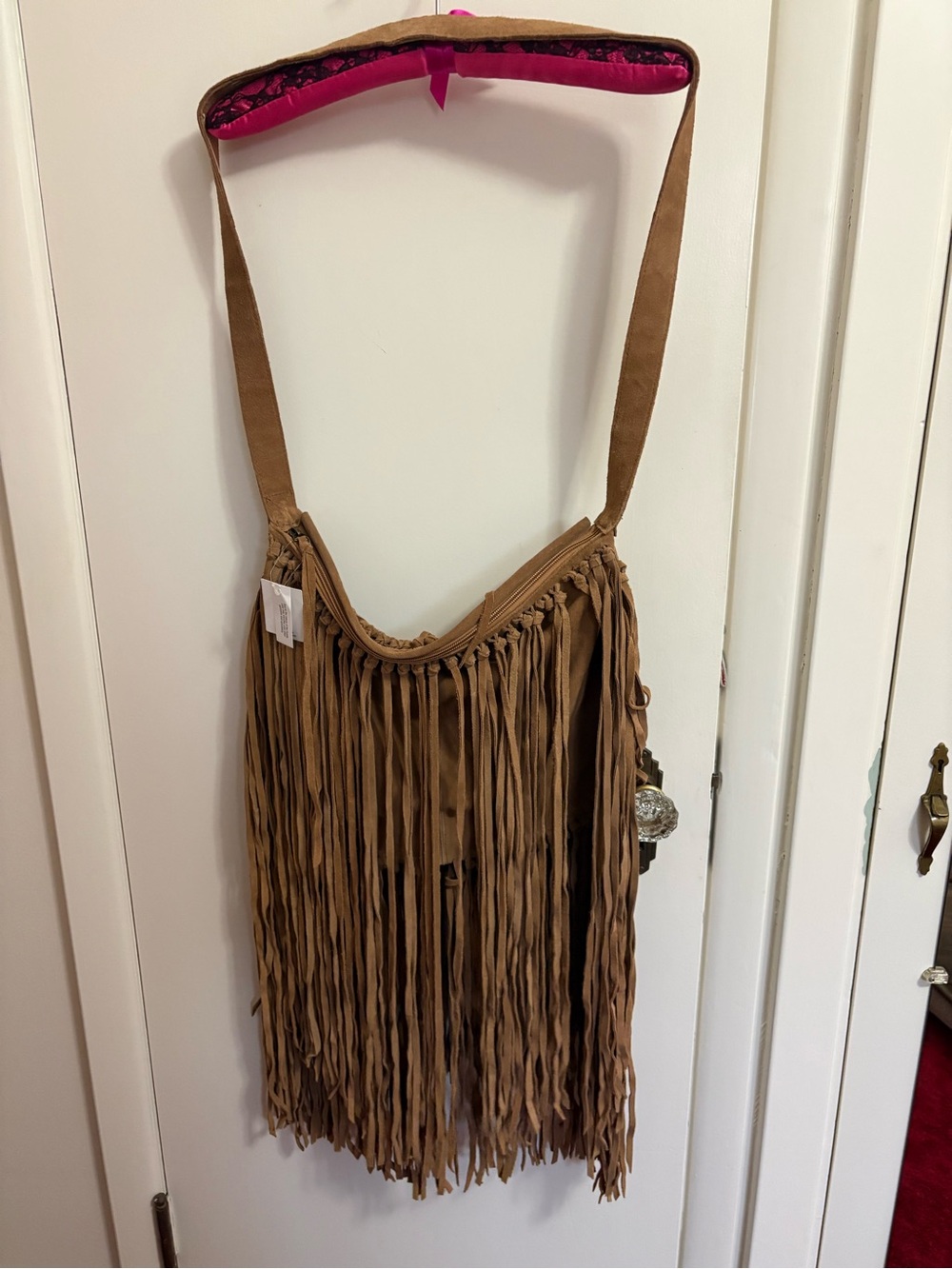 Suede Boho crossbody fringe bag